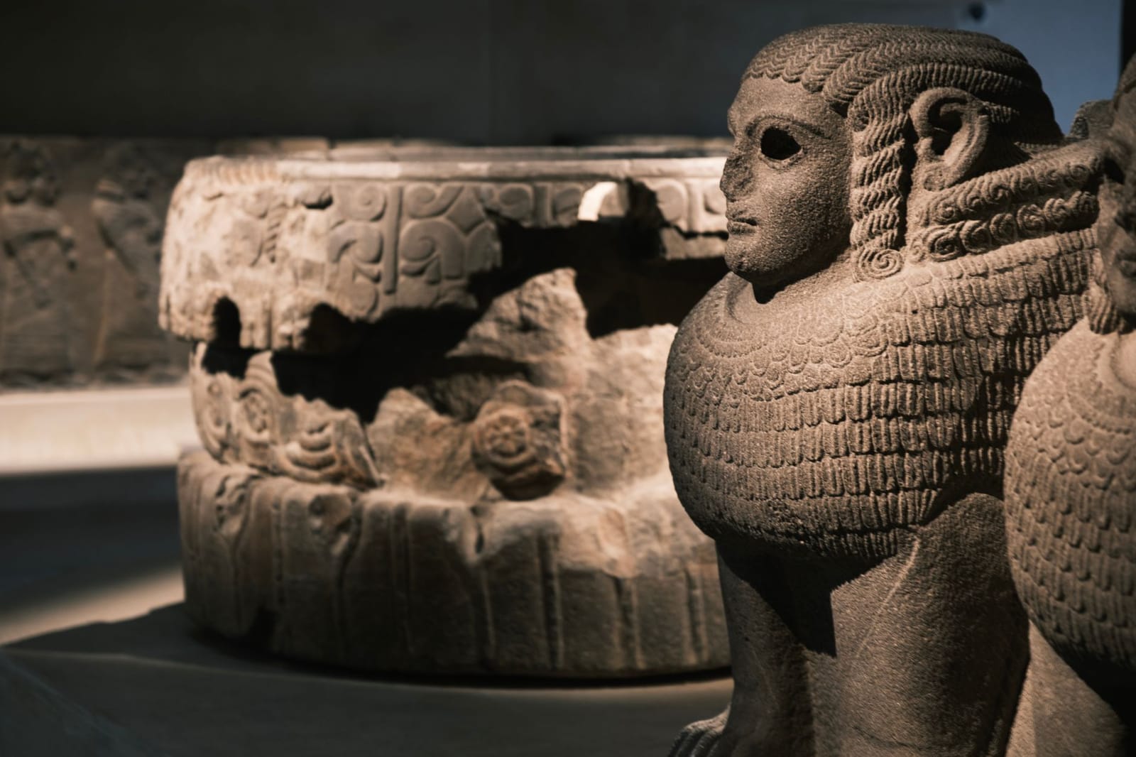 Statue de sphinx antique conservée au musée archéologique d'Istanbul.